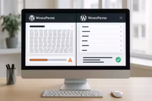 Prestandaproblem i WordPress-menyn visualiseras med många poster