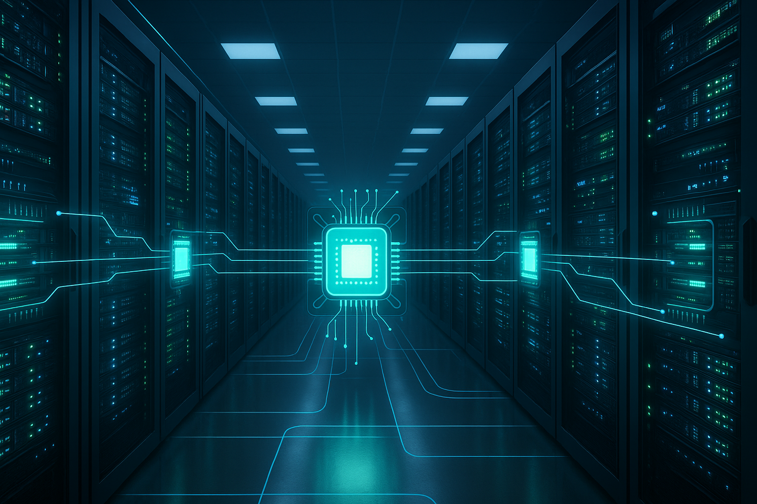 CPUスケジューリング・ホスティング・ビジュアライゼーションを備えたサーバールーム