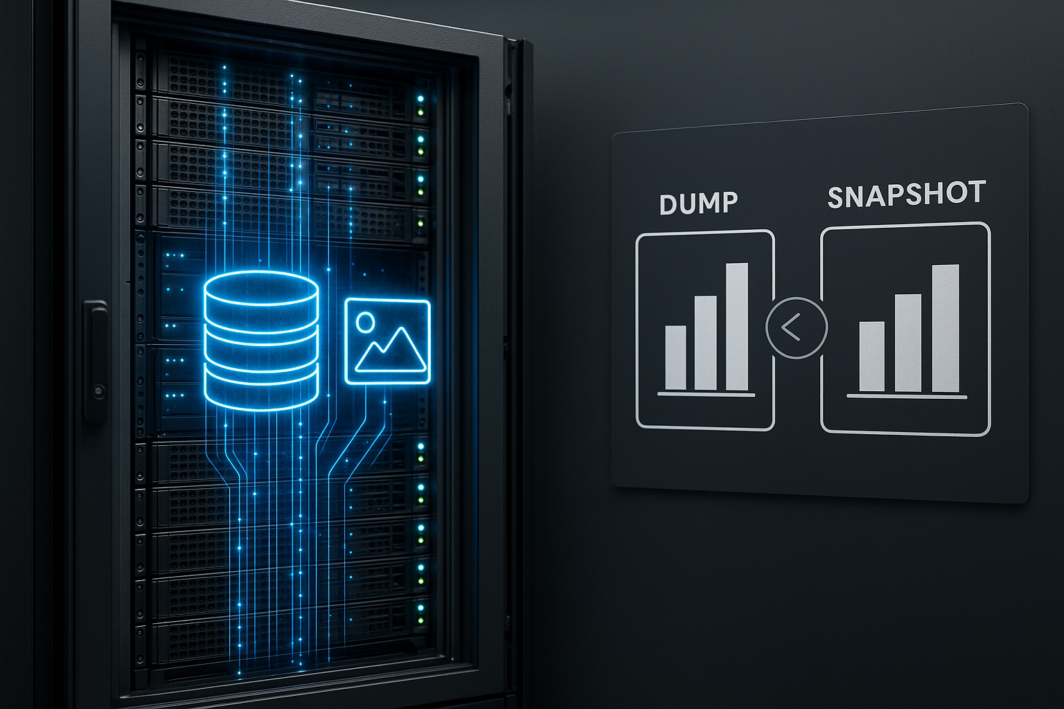 Comparison of database dump and snapshot backup methods