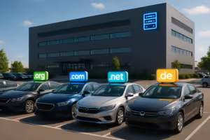 Domain parking visually displayed in hosting mode