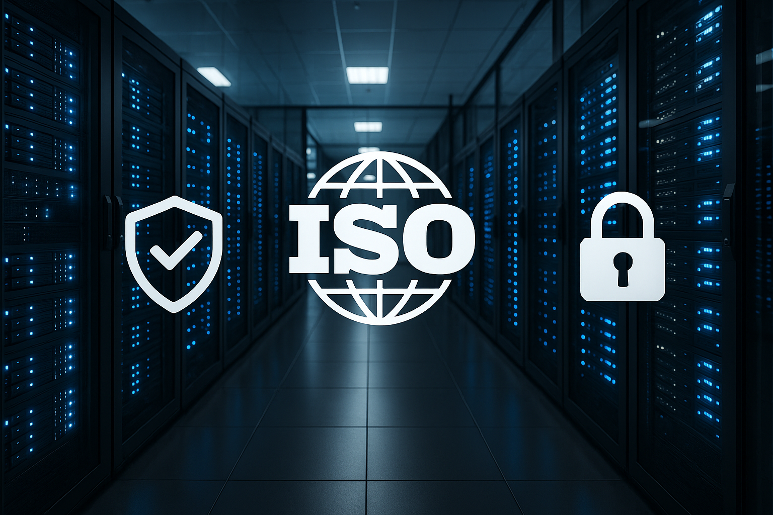 ウェブホスティング用ISO認証取得の安全なデータセンター