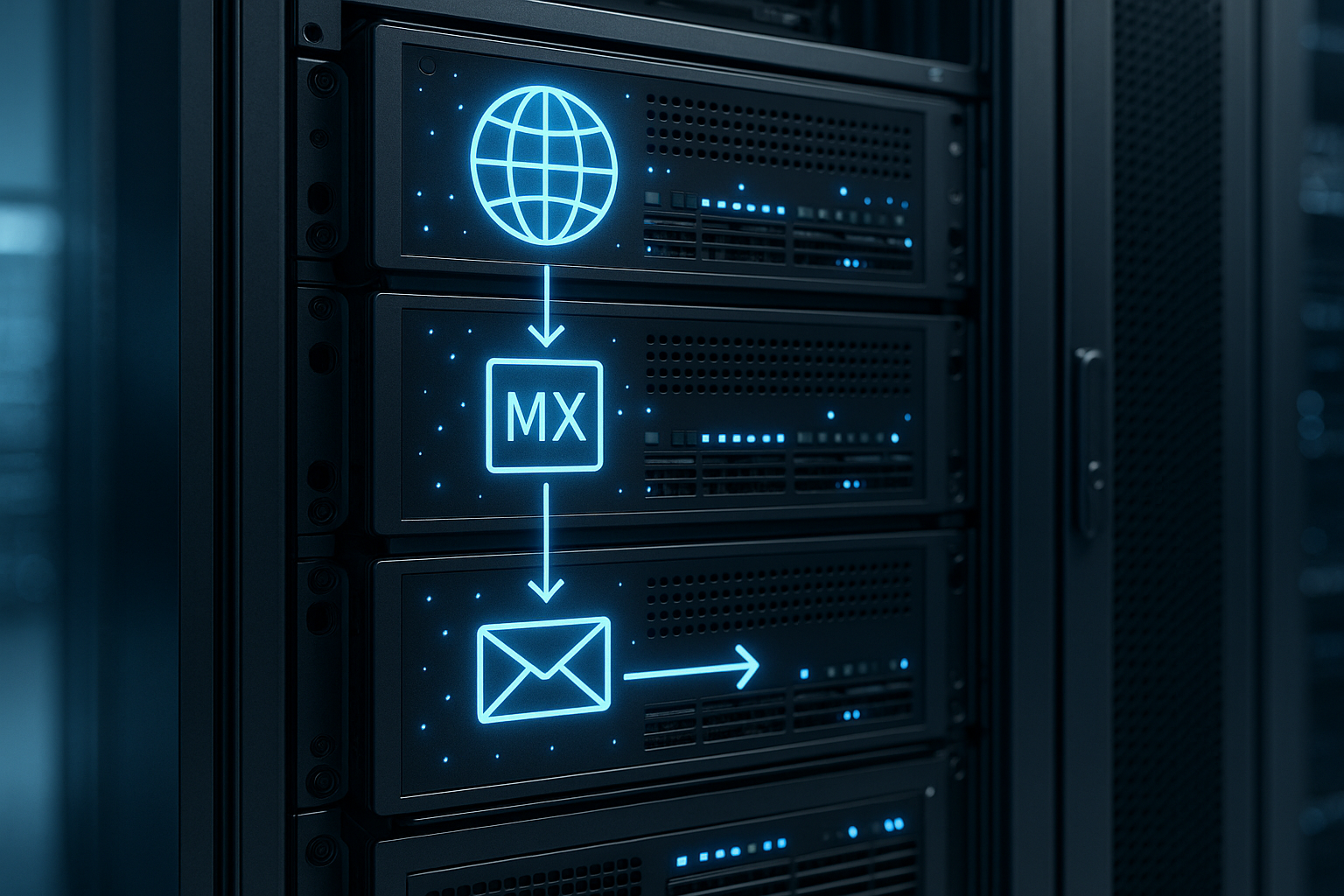 ホスティングにおけるMXレコード・メール・ルーティングの優先順位付けによる視覚化