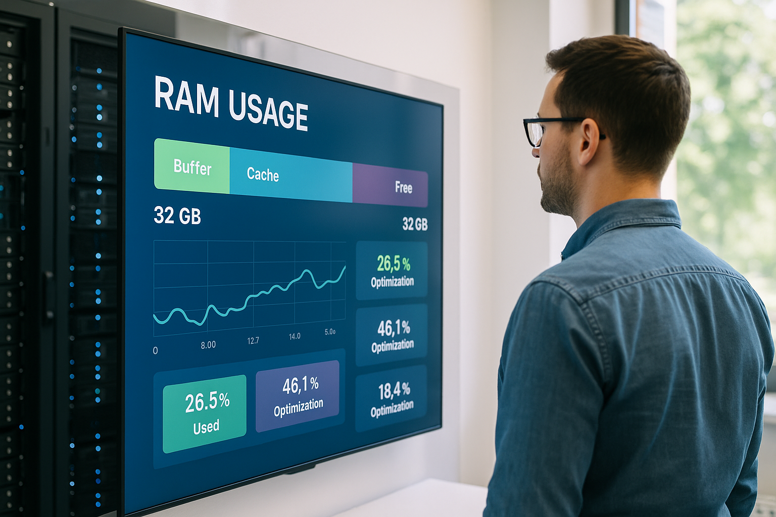 Server RAM usage in hosting: optimizing buffers, cache and free ...