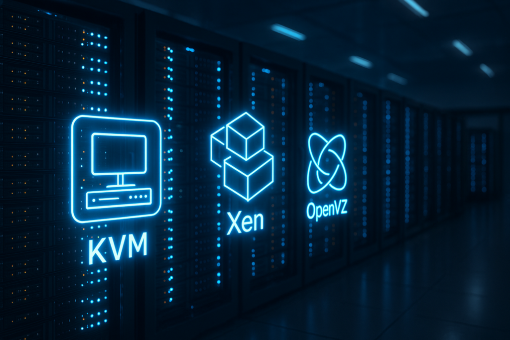Virtualizzazione del server KVM Xen OpenVZ nell'hosting