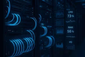 CPU、RAM、I/Oリソースに制限のあるサーバー 共有ホスティングでの可視化