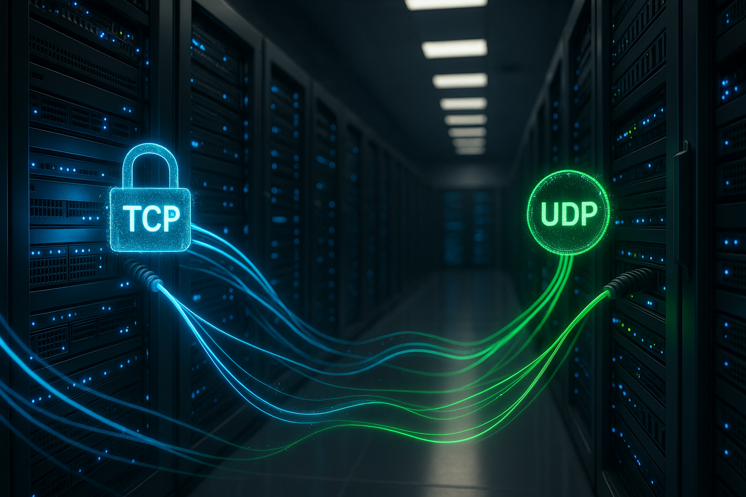 Comparación TCP vs UDP en un entorno de servidor de hosting