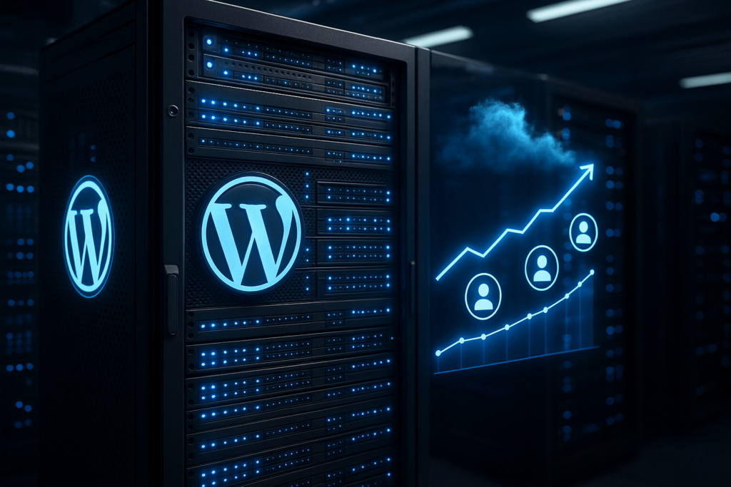 Server di hosting WordPress ad alto traffico con scalabilità per utenti contemporanei elevati