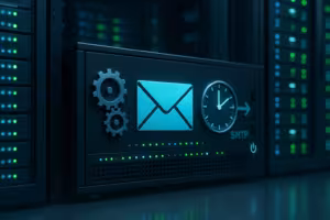 Fila de espera do servidor de correio eletrónico com estratégia de repetição e definições de duração