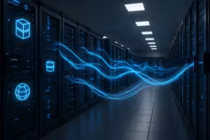 Fotorealistische grafiek van geheugenovercommitment bij virtualisatie