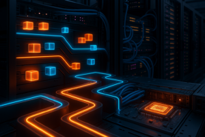 Server Packet Processing Pipeline in Hosting-Netzwerk visualisiert