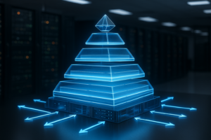 Server Cache Hierarchie Pyramide mit Zugriffsmustern