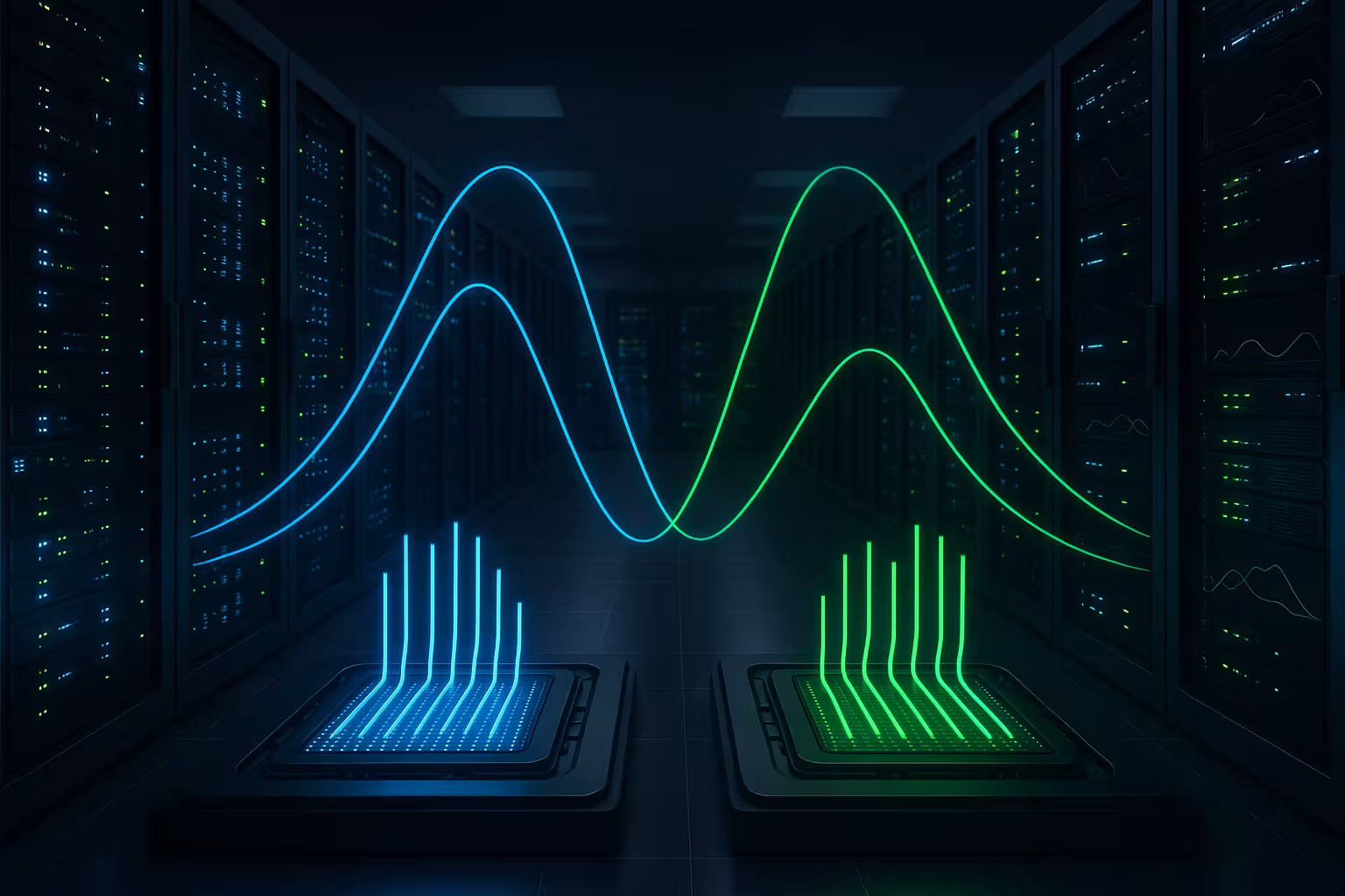 CPU de servidor con visualización de cambio de contexto