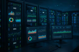 DNS Query Logging Tableau de bord d'analyse en mode d'hébergement avec monitoring en temps réel