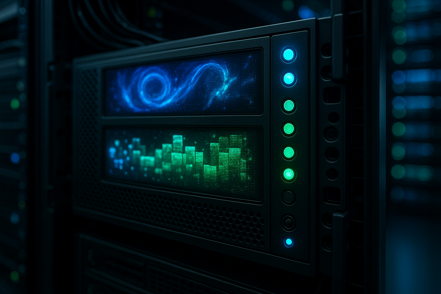 Servidor com configuração de compressão HTTP no centro de dados