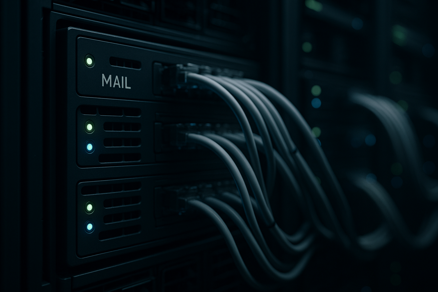 Moderner Mailserver im Rechenzentrum mit kontrollierter E-Mail-Queue