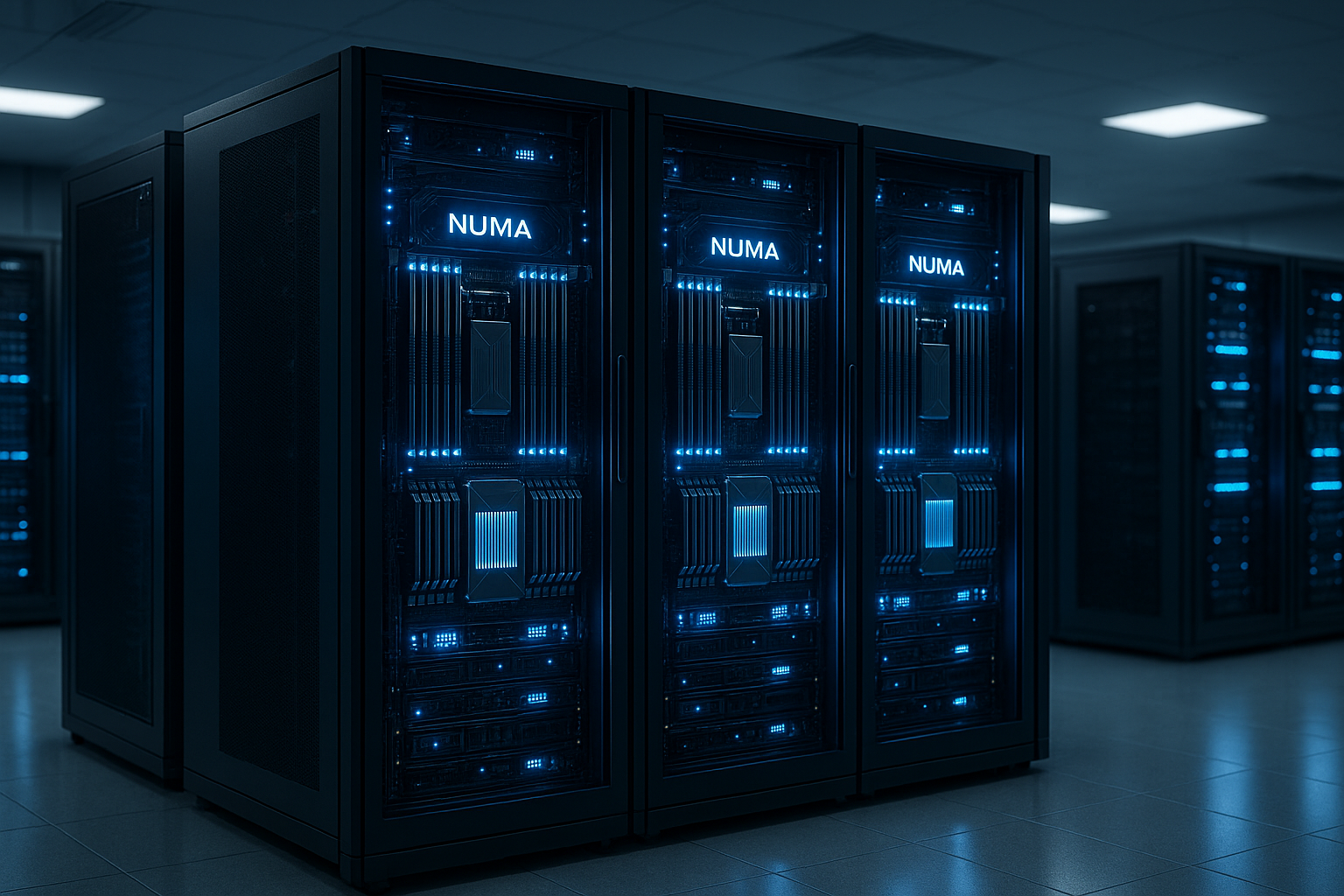 NUMA Nodes Server in groot hostingsysteem met bedrijfshardware