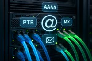 Visualización de la configuración del DNS inverso IPv6 para el servidor de correo