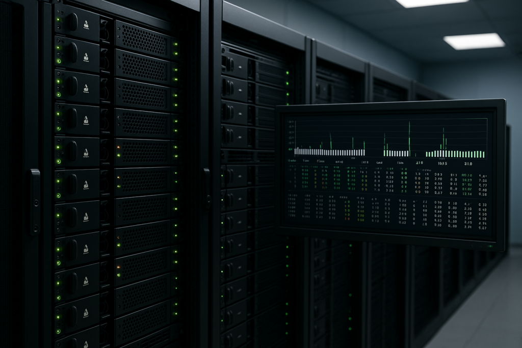 Сервер Linux с iostat и vmstat для анализа ожидания ввода-вывода на мониторе