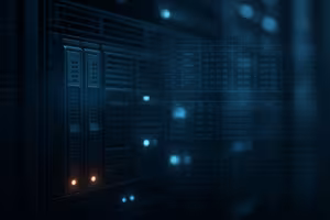 Server con registri delle transazioni del database nel data center