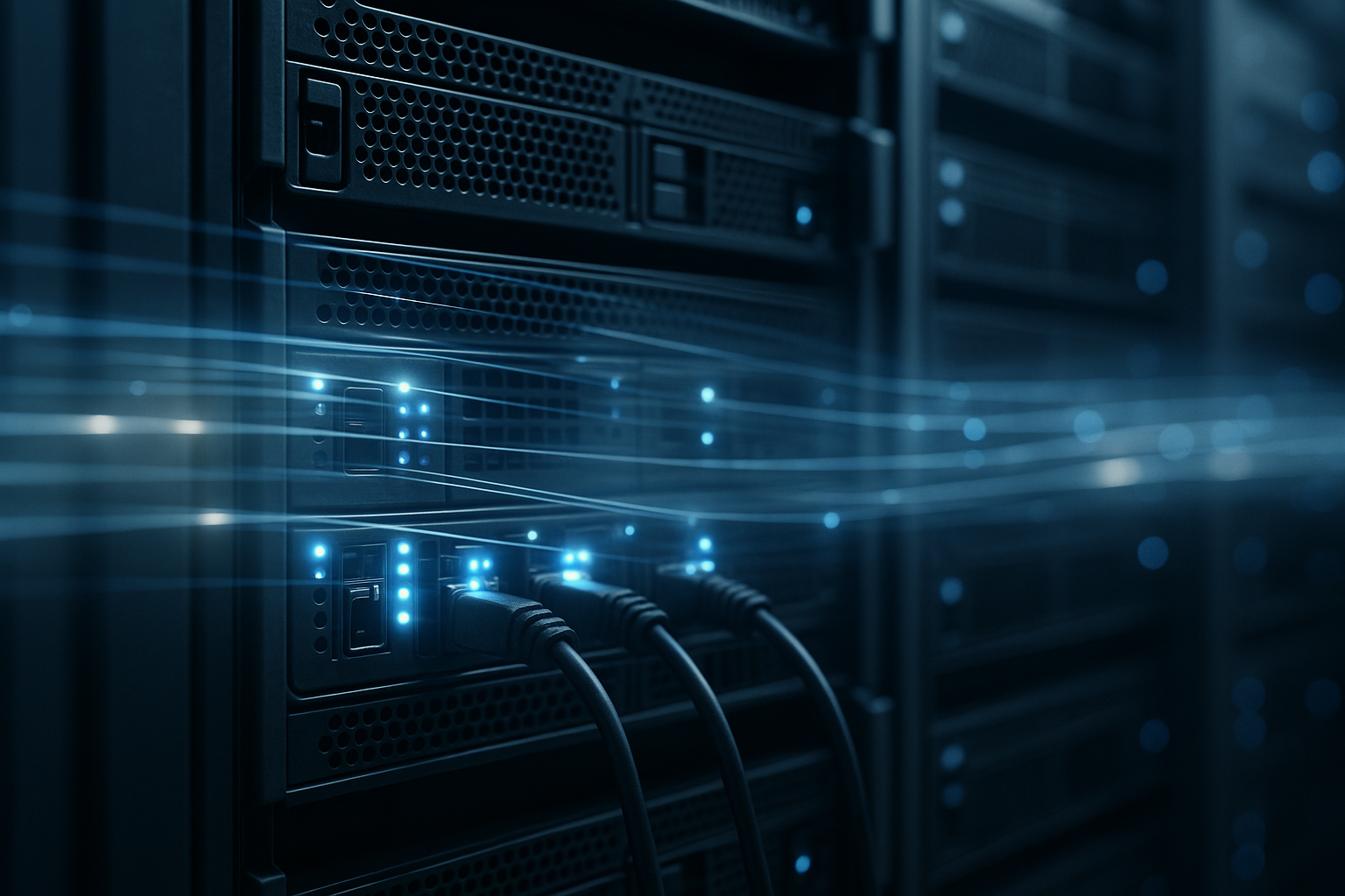Server im Rechenzentrum für schnelles Medien- und Download-Hosting