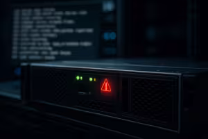 Rack-Server mit Kernel-Fehlerstatus in Rechenzentrum
