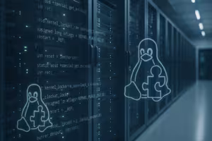 Moderne datacenter med Linux-servere og visualiseret live-kernel-patching