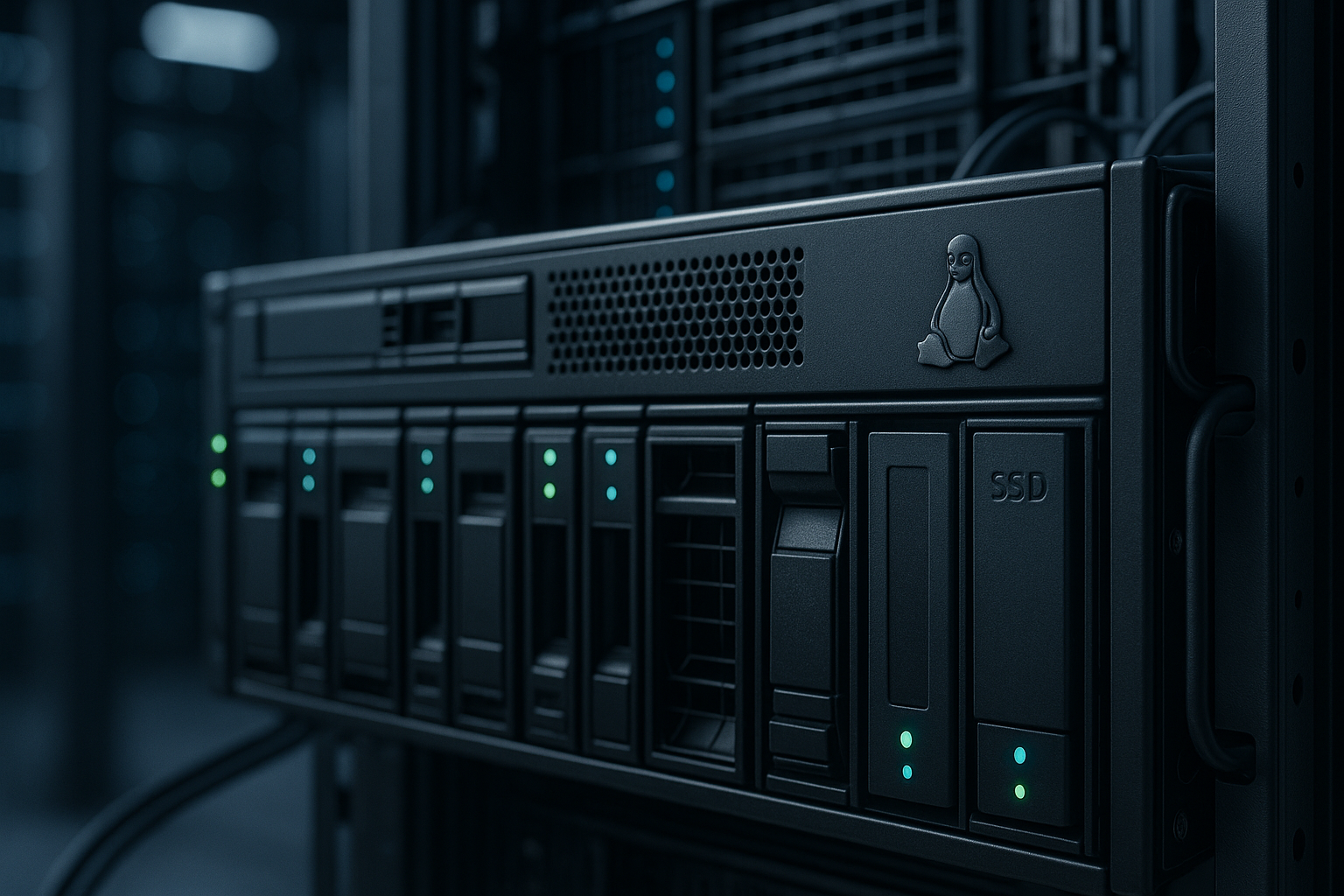 Linux hosting servers with optimized Ext4 file systems in the data center