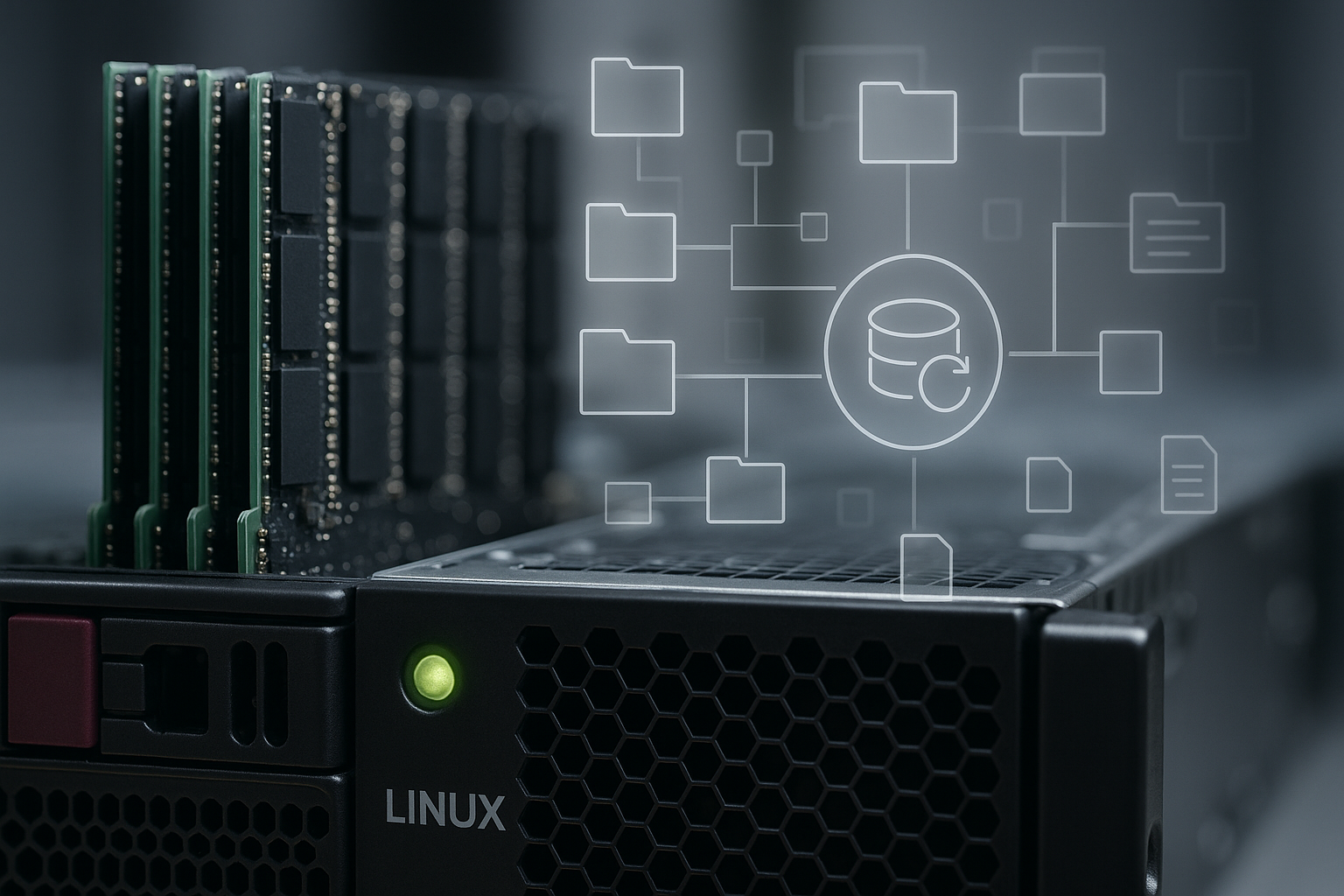 Linux Server with an Optimized File System Cache in the Data Center