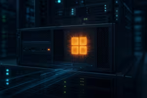Linux server in a data center with symbolic load balancing across multiple CPU cores