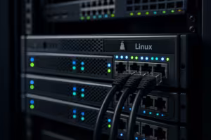 Servidor Web Linux com várias ligações de rede num centro de dados