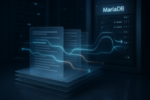 Fotorealistisk fremstilling af MariaDB-undo-logfiler i et moderne servermiljø