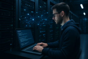 Photorealistic rendering of a server with a focus on NGINX performance