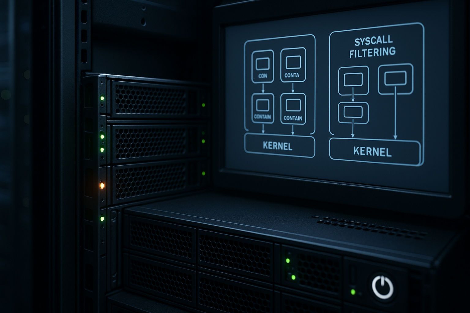 Server Linux con Seccomp Sandbox attivata e kernel sicuro