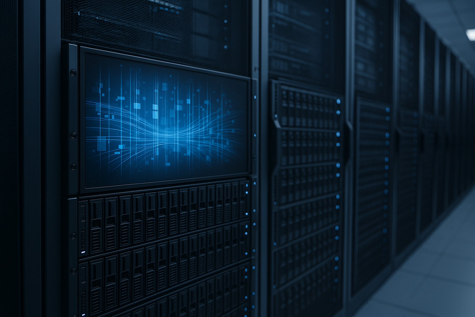 NVMe server rack with XFS file system for high performance