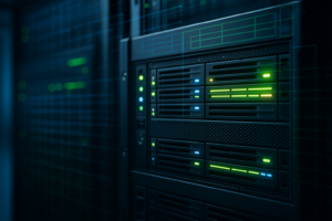 Servidor Linux com configuração otimizada de HugePages para MariaDB e Redis no centro de dados